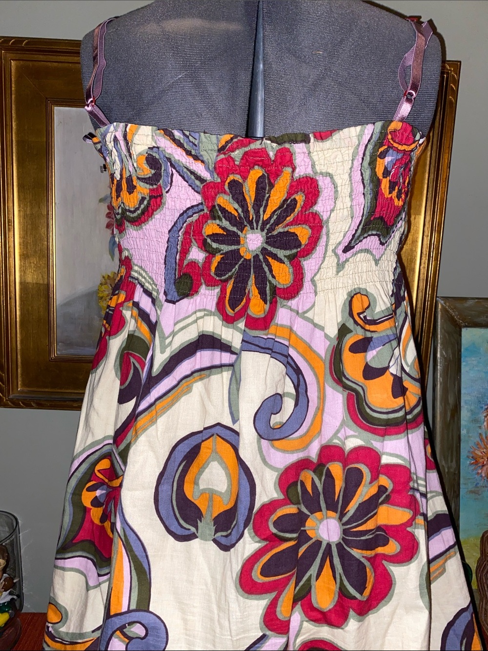 Speed Control NY Women’s Vibrant Floral Sundress with Spaghetti Straps Size 3X - Picture 6 of 11